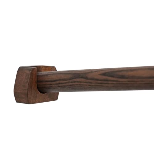 Kleiderstange zum Aufhängen von Kleidung, aus Walnussholz/Zelkova-Holz, geeignet for Kleiderschränke, Wandschränke und Badezimmer.(Brown,80cm/31.5in) von CKDKASZ