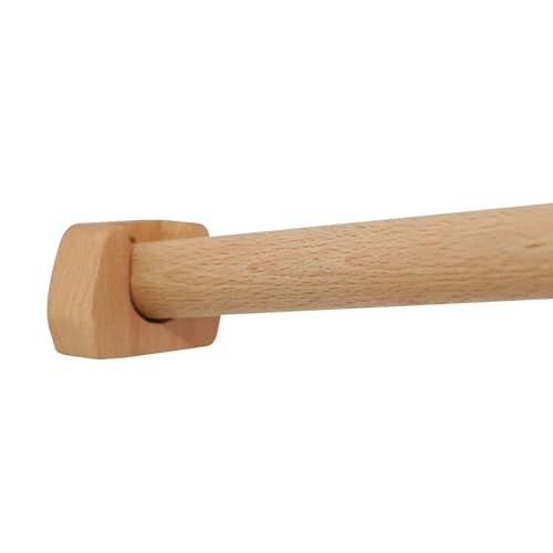 Kleiderstange zum Aufhängen von Kleidung, aus Walnussholz/Zelkova-Holz, geeignet for Kleiderschränke, Wandschränke und Badezimmer.(Yellow,160cm/63in) von CKDKASZ