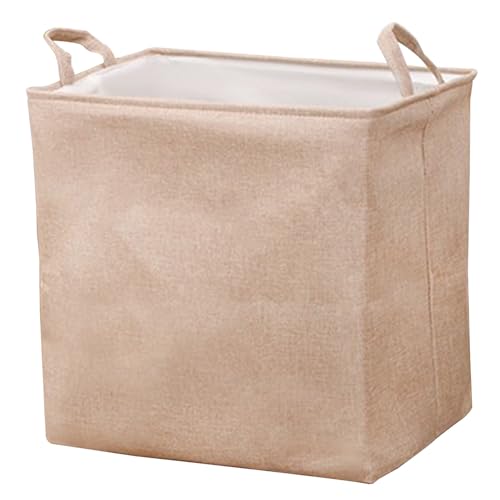 Kompakter Handwaschkorb, faltbarer tragbarer Wäschekorb, Baumwoll-Leinen-Mischgewebe, geeignet for Wohnheime, Waschküchen, Badezimmer, Schlafzimmer und Klassenzimmer.(Beige,L) von CKDKASZ