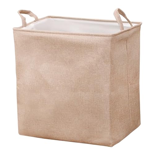 Kompakter Handwaschkorb, faltbarer tragbarer Wäschekorb, Baumwoll-Leinen-Mischgewebe, geeignet for Wohnheime, Waschküchen, Badezimmer, Schlafzimmer und Klassenzimmer.(Beige,M) von CKDKASZ