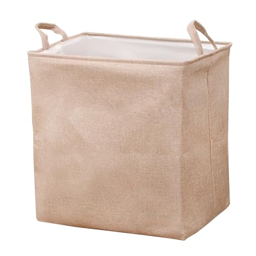 Kompakter Handwaschkorb, faltbarer tragbarer Wäschekorb, Baumwoll-Leinen-Mischgewebe, geeignet for Wohnheime, Waschküchen, Badezimmer, Schlafzimmer und Klassenzimmer.(Beige,S) von CKDKASZ