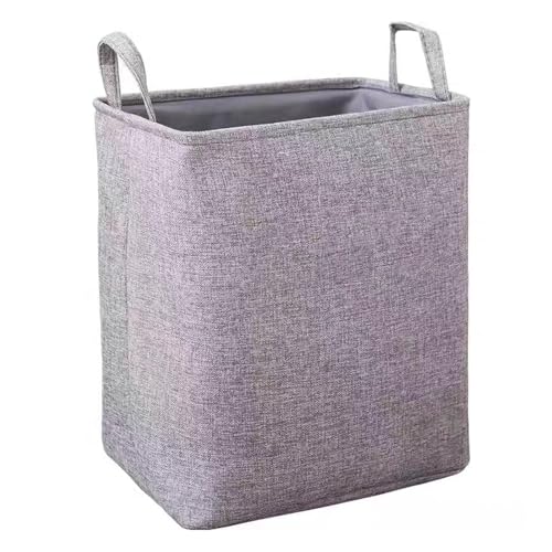 Kompakter Handwaschkorb, faltbarer tragbarer Wäschekorb, Baumwoll-Leinen-Mischgewebe, geeignet for Wohnheime, Waschküchen, Badezimmer, Schlafzimmer und Klassenzimmer.(Gray,M) von CKDKASZ