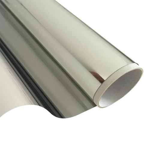 Sichtschutzfolie, Sonnenschutz- und Wärmeschutzfolie, schützt Ihre Privatsphäre, schützt vor UV-Strahlung, geeignet for Privathaushalte, Wohnmobile und Büros.(Silver,50x100cm/19.7x39.3in) von CKDKASZ