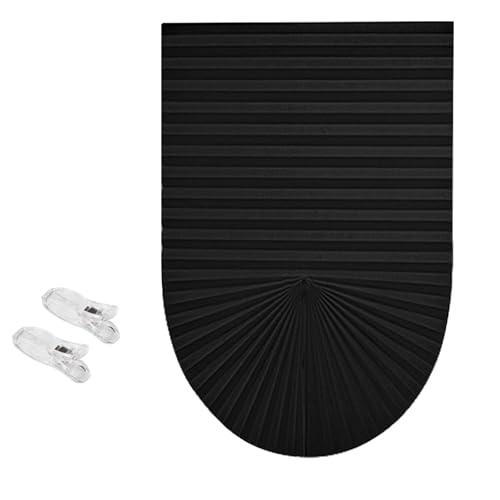 Sonnenschutz- und Lichtschutzfolie for Fenster,Sonnenschutz und Lichtschutz,verstärkte wasserdichte Plissee-Vorhänge,geeignet for Schlafzimmer,Büros und Wohnmobile(Black,90x150cm/35.4x59in) von CKDKASZ
