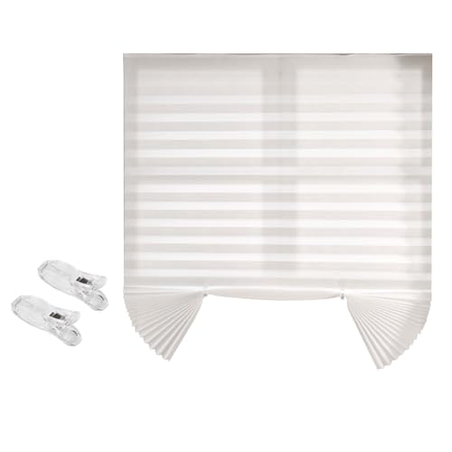 Sonnenschutz- und Lichtschutzfolie for Fenster,Sonnenschutz und Lichtschutz,verstärkte wasserdichte Plissee-Vorhänge,geeignet for Schlafzimmer,Büros und Wohnmobile(White,120x210cm/47.2x82.6in) von CKDKASZ