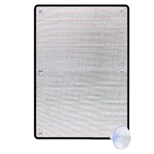 Sonnenschutz- und Wärmeschutzfolie, UV-Schutz, Aluminiumfolien-Sonnenschutzblende, 7 mm dick, mit Saugnäpfen, wiederverwendbar, for den Hausgebrauch geeignet.(Black,120x150cm/47.2x59in) von CKDKASZ