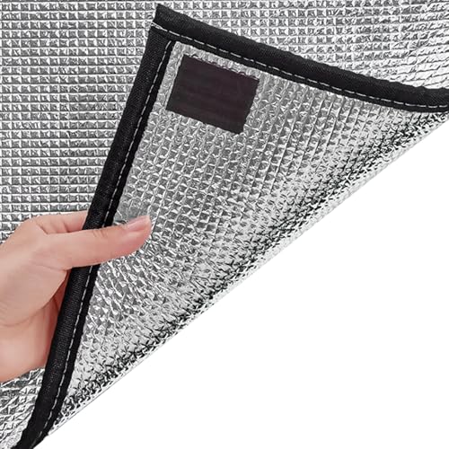 Sonnenschutz- und Wärmeschutzfolie aus Aluminiumfolie for Fenster, mit starken Magnetstreifen, 7 mm dick, geeignet for Kinderzimmer, Schlafzimmer und Wohnheime.(50x100cm/19.7x39.3in) von CKDKASZ