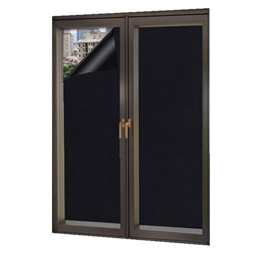 Sonnenschutzfolie, UV-Schutz, statische Haftung, Sichtschutzfolie for Glasfenster, geeignet for Wohnmobile, Schlafzimmer und Büros.(Black,60x100cm/23.6x39.3in) von CKDKASZ
