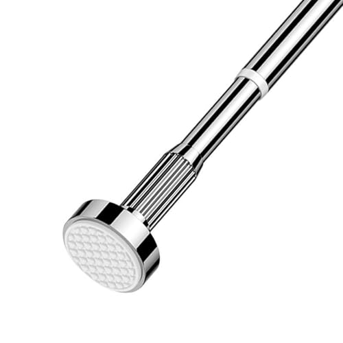 Stretch-Vorhangstange, vielseitig einsetzbar zum Aufhängen von Kleidung, ohne Bohren, geeignet for den Außenbereich im Garten oder Schlafzimmer.(Silver,43.3~74.8in/1.1~1.9m) von CKDKASZ