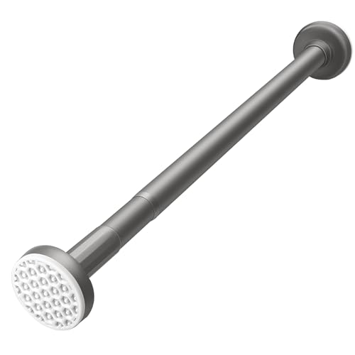 Verstellbare Gardinenstange, Edelstahl-Kleiderschrankstange, keine Bohrlöcher erforderlich, geeignet for Fenster, Badezimmer, Kleiderschränke und Raumteiler.(Gray,27.5~47.2in/0.7~1.2m) von CKDKASZ