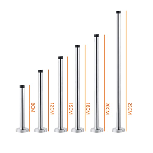 CKLHCFF Türstopper Edelstahl (1 Stück), Premium Tür Stopper ohne Bohren mit Gummiring Silber Door Stopper massiv Edelstahl Schwerer Türstopper(Silber-25cm) von CKLHCFF