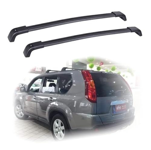 CKLS Aluminium Dachträger Relingträger Dachgepäckträger für Nissan X-Trail T31 T32 T33, 2 Stück Fahrradträger Dachboxen Dachgepäckablage Dachrelingträger Querstangen,2nd gen Model von CKLS