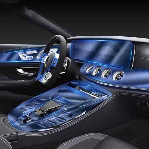 CKLS Auto Innenraum Piano Board Schutzfolie TPU Transparent Selbstklebende Folie Für Mercedes Benz AMG GT 50 53 63 2019-2023 von CKLS