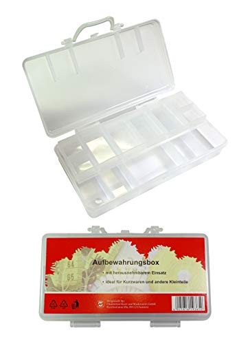 Aufbewahrungsbox 20 x 10 x 4cm Kästchen mit herausnehmbaren Einsatz Nadelbüchse Aufbewahrungsbox 20 x 10 x 4cm Kästchen mit herausnehmbaren Einsatz Nadelbüchse von CKM