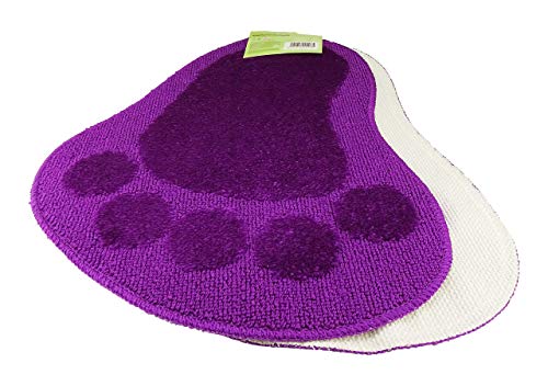 CKM Badvorleger Füße 40 x 60cm Badteppich Fußmatte 2 Stück (Berry) von CKM