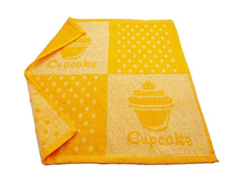 CKM Küchenhandtuch Frottier Baumwolle (45 x 45cm Cupcake) von CKM