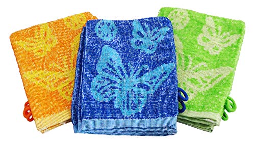 CKM Waschhandschuh 100% Baumwolle (Schmetterlinge Orange) von CKM