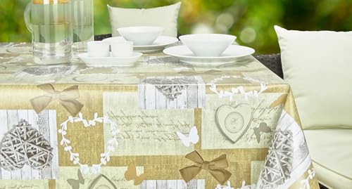 Wachstuch-Tischdecke geprägt Zuschnitt (130 x 160cm Patchwork) von CKM