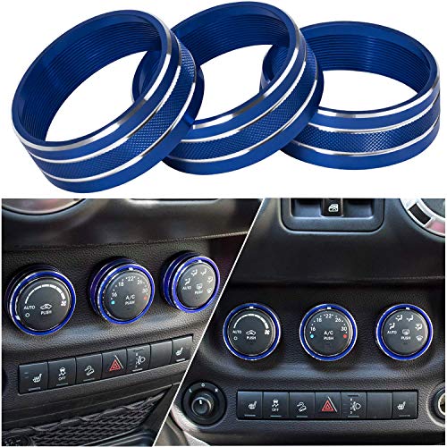 CKPEOR 3 stücke Audio Klimaanlage Button Switch Cover Dekoration Geeignet für Jeep Wrangler JK JKU Patriot 2011-2018 Dodge Challenger 2008-2014,Blau CKPEOR 3 stücke Audio Klimaanlage Button Switch Cover Dekoration Geeignet für Jeep Wrangler JK JKU Patriot 2011-2018 Dodge Challenger 2008-2014,Blau von CKPEOR