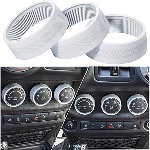 CKPEOR 3 stücke Audio Klimaanlage Button Switch Cover Dekoration Geeignet für Jeep Wrangler JK JKU Patriot 2011-2018 Dodge Challenger 2008-2014,Weiß CKPEOR 3 stücke Audio Klimaanlage Button Switch Cover Dekoration Geeignet für Jeep Wrangler JK JKU Patriot 2011-2018 Dodge Challenger 2008-2014,Weiß von CKPEOR