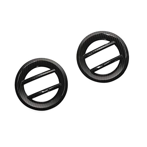 CKPEOR Front Nebelscheinwerfer Lampe Dekoration Dekoration Aufkleber Auto Externe Zubehör Auto Styling für Jeep Renegade 2019 2020,Carbon Fiber,Style 2 von CKPEOR