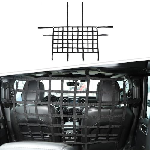 CKPEOR Rücksitzisolierung Haustiernetz, Rücksitztrenner für Hund für 2007-2024 Jeep Wrangler JK JL Gladiator JT 2/4 Türer von CKPEOR