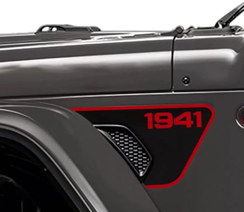CKPEOR Seitlicher Kotflügel Vent 1941 Vinyl Aufkleber Vorgeschnittene Aufkleber für Jeep Wrangler JL JLU 2018-2023 & Jeep Gladiator JT 2020-2023 CKPEOR Seitlicher Kotflügel Vent 1941 Vinyl Aufkleber Vorgeschnittene Aufkleber für Jeep Wrangler JL JLU 2018-2023 & Jeep Gladiator JT 2020-2023 von CKPEOR