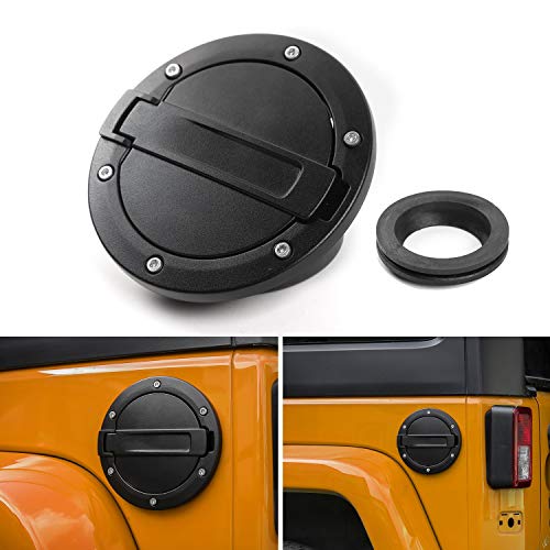 CKPEOR Tankdeckelabdeckung Aluminium Tankdeckel für Jeep Wrangler JK & JKU Unlimited 2007-2017 Sport Rubicon Sahara von CKPEOR