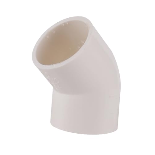 CKQshenKouyicKQ Weißer PVC-Rohrverbinder 20/25/32 mm gerader Winkel-T-Stück-Kreuz-Wasserrohradapter 3/4/5-Wege-Verbindungsstück Garten-Rasen-Bewässerungsarmaturen(45degree Angle Elbow,ID 25mm) von CKQshenKouyicKQ