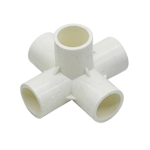 CKQshenKouyicKQ Weißer PVC-Rohrverbinder 20/25/32 mm gerader Winkel-T-Stück-Kreuz-Wasserrohradapter 3/4/5-Wege-Verbindungsstück Garten-Rasen-Bewässerungsarmaturen(5-Way Joint,ID 32mm) von CKQshenKouyicKQ