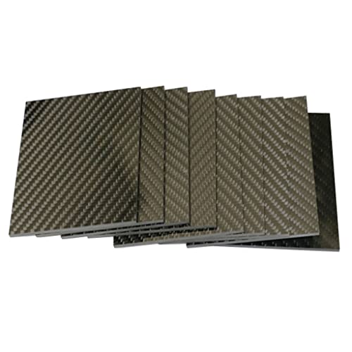 3k Einfache Matte Glänzende Kohlenstoffplattenplattenblätter, 0,5-6mm 125x75 Mm Hohe Verbundhärtematerial Kohlefaserplatte for R/C -Modell, 1 STÜCK (Color : 4.0mm Plain Matte) von CKSEKD