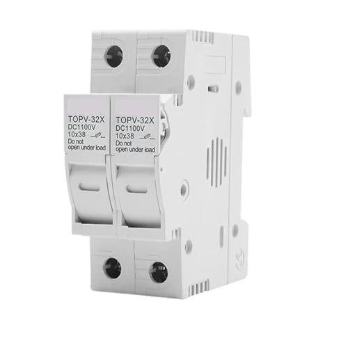 1P 2P DC Fuse Holder 10 * 38mm High Voltage Solar PV 1100V TOPV-30 Base Photovoltaic System Protection Protector gpV(2P Without LED) von CKTEBIYKK