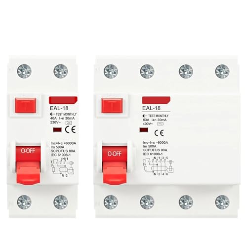 2/4P 10/30/100/300mA Type AC A RCCB RCD ELCB Electromagnetic Residual Current Circuit Breaker Differential Breaker Safety Switch(2P_300MA_10A) von CKTEBIYKK