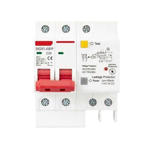 2P 230V SPD Residual Current Circuit Breaker With Overload Overvoltage RCBO RCCB With Lightning Protection MCB Leakage Protector(40A) von CKTEBIYKK