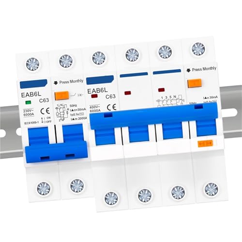 2P C Type AC230V MCB Leakage Protector RCBO Overload Short Circuit Protection Residual Current Circuit Breaker Switch RCCB RCD(32A) von CKTEBIYKK