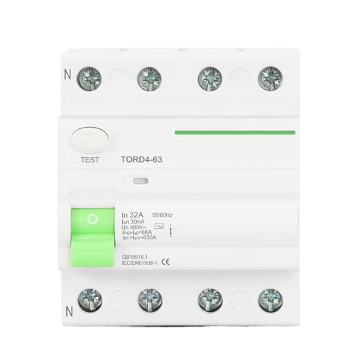 AC Type RCCB Electromagnetic Residual Current Circuit Breaker AC ELCB 4 Pole 16A 25A 40A 63A RCD 30mA 100mA 300mA TONGOU(4 Pole 100mA,20A) von CKTEBIYKK