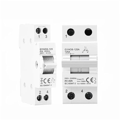 GYHO8 1P 40A 63A 100A 125A MTS Dual Power Manual Transfer Isolating Switch Interlock Circuit Breaker 220V~240VAC(100A) von CKTEBIYKK