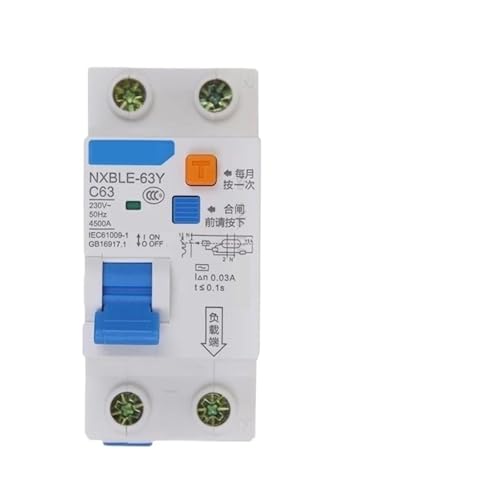 NXBLE-63Y 6A 16A 32A 40A 63A 10mA 30mA 0.01A 1P+N RCBO Residual Current Circuit Breaker Overcurrent Differential Breaker(20A) von CKTEBIYKK