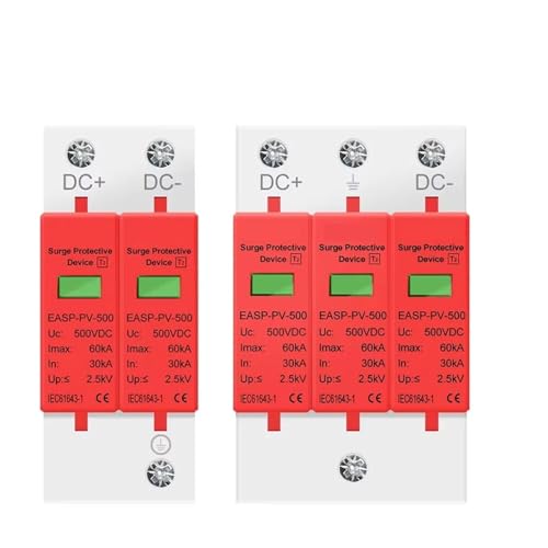 SPD 2P 3P DC 500V 800V 1000V 20KA~40KA 30KA~60KA House Lightning Surge Protector Protective Low-voltage Arrester Device PV Solar(3P,DC1000V 60KA) von CKTEBIYKK