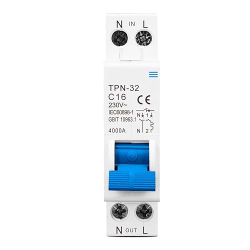 TPN 1P+N Mini Circuit Breaker MCB 6A 10A 16A 20A 25A 32A Din Rail Mounting Miniature Household Air Switch(10A) von CKTEBIYKK