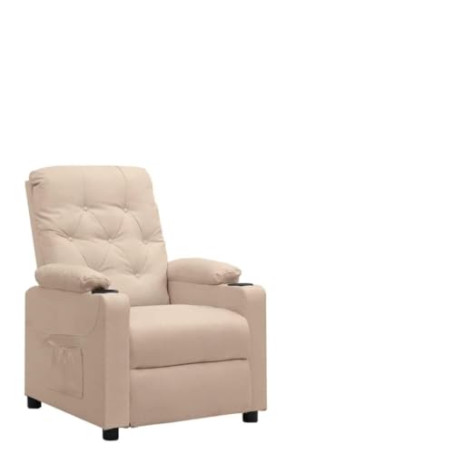 Aufstehsessel Creme Stoff Lounge Sessel Chair for Wohnzimmer Balkon von CKioict