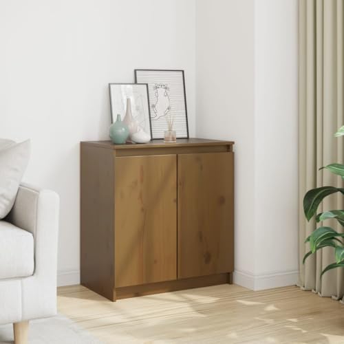 Beistellschrank Honigbraun gartenschrank sideboards for Innenraum Schlafzimmer 60x36x65 cm Massivholz Kiefer von CKioict