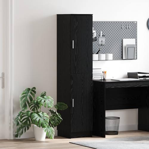 CKioict Buffet-Schrank Schwarzeiche Holzwerkstoff Mittel Buffet-Schrank flurschrank kleiderschrank for Schlafzimmer Innenraum von CKioict