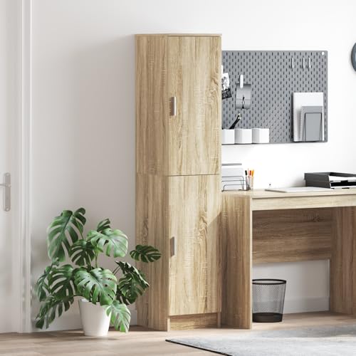 CKioict Buffet-Schrank Sonoma Eiche Spanplatte mit Sonoma Eichen-Finish gartenschrank gartenschrank for Wohnzimmer Schlafzimmer von CKioict
