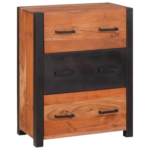 CKioict Buffets & Sideboards Braun gartenschrank flurschrank for Innenraum Büro 55 x 30 x 75 cm Akazie Massivholz von CKioict