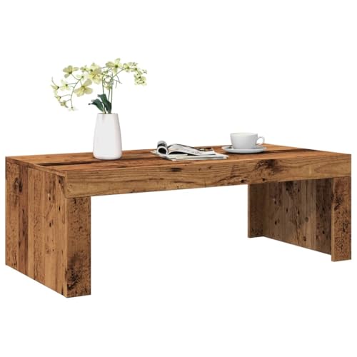 CKioict Couchtisch Altholz-Optik Couch Tisch wohnzimmertisch for Esszimmer Innenraum 102x50x35 cm Holzwerkstoff von CKioict