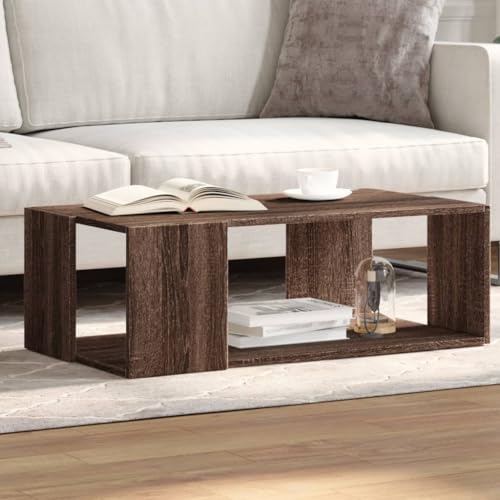 CKioict Couchtisch Braun Eichen-Optik Couch Tisch Wohnzimmer möbel for Wohnzimmer Esszimmer 89,5x48x30 cm Holzwerkstoff von CKioict