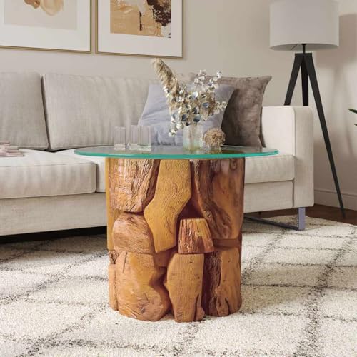 CKioict Couchtisch Massivholz Teak Treibholz Coffee Table Couch Tisch for Esszimmer Innenraum 60 cm von CKioict