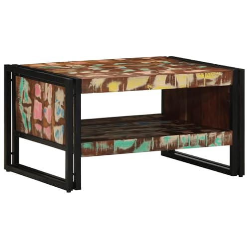 CKioict Couchtisch Mehrfarbig Coffee Table Couchtische for Innenraum Wohnzimmer 70x50x38 cm Altholz Massivholz von CKioict