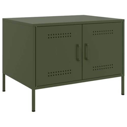 CKioict Couchtisch Olivgrün wohnzimmertisch couchtisch for Wohnzimmer Innenraum 68x50x50,5 cm Stahl von CKioict